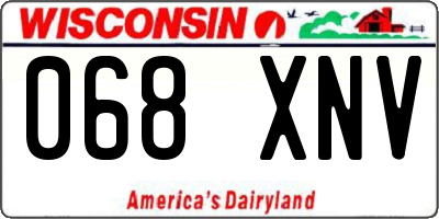 WI license plate 068XNV