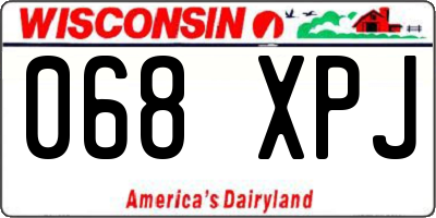 WI license plate 068XPJ