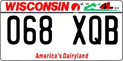 WI license plate 068XQB