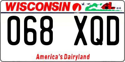 WI license plate 068XQD