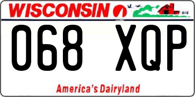 WI license plate 068XQP
