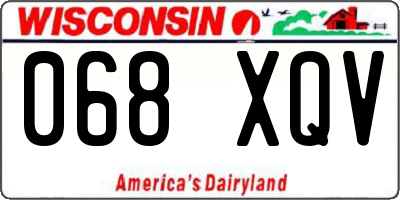 WI license plate 068XQV