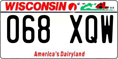 WI license plate 068XQW