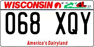 WI license plate 068XQY