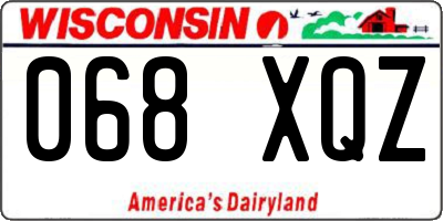 WI license plate 068XQZ