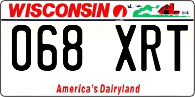 WI license plate 068XRT
