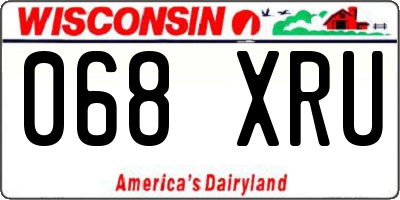 WI license plate 068XRU
