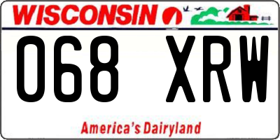 WI license plate 068XRW