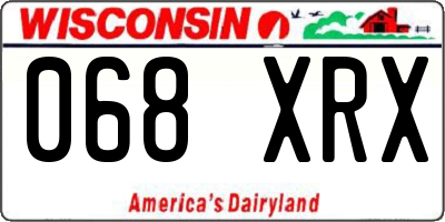 WI license plate 068XRX