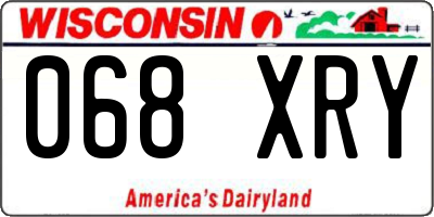WI license plate 068XRY