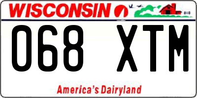 WI license plate 068XTM