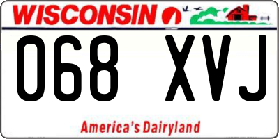 WI license plate 068XVJ