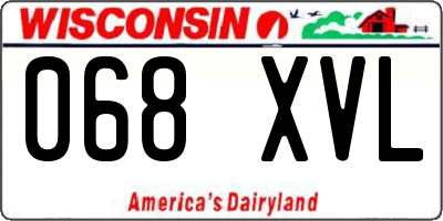 WI license plate 068XVL