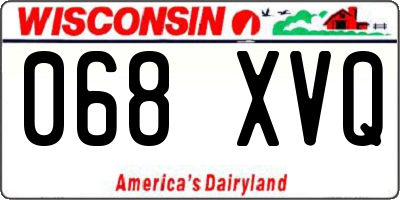WI license plate 068XVQ