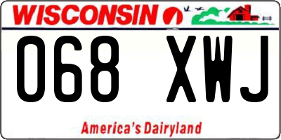 WI license plate 068XWJ
