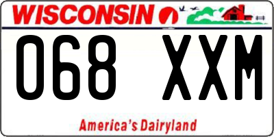WI license plate 068XXM