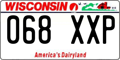WI license plate 068XXP
