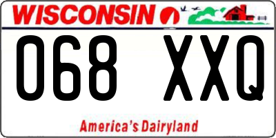 WI license plate 068XXQ