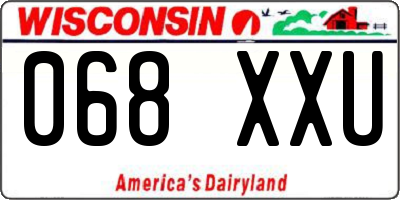 WI license plate 068XXU