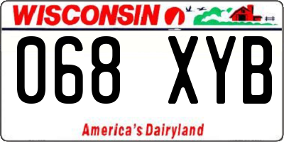 WI license plate 068XYB