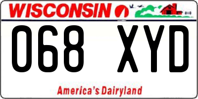 WI license plate 068XYD