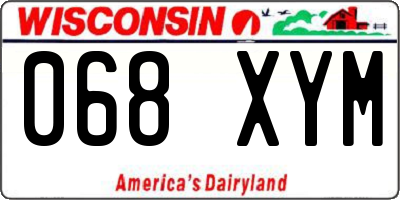 WI license plate 068XYM