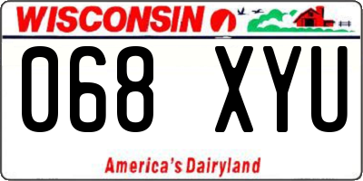 WI license plate 068XYU