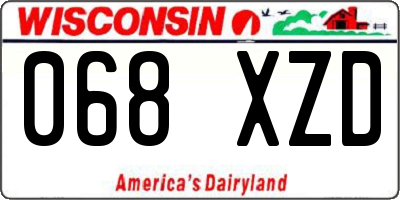 WI license plate 068XZD