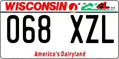 WI license plate 068XZL