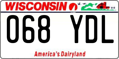 WI license plate 068YDL