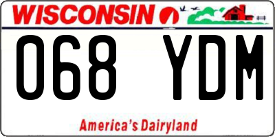 WI license plate 068YDM