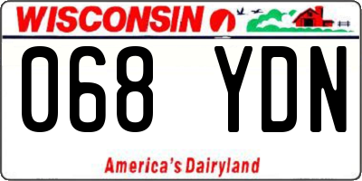 WI license plate 068YDN