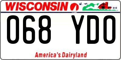 WI license plate 068YDO