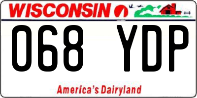 WI license plate 068YDP