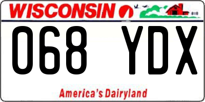 WI license plate 068YDX