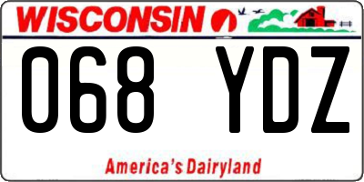 WI license plate 068YDZ