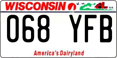 WI license plate 068YFB