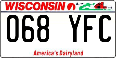 WI license plate 068YFC