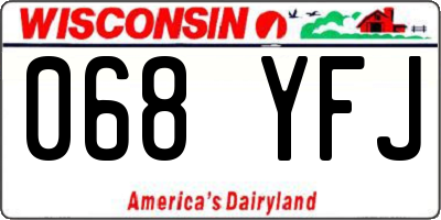 WI license plate 068YFJ