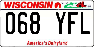 WI license plate 068YFL
