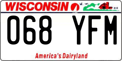 WI license plate 068YFM