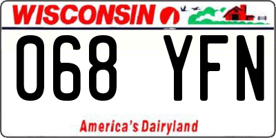 WI license plate 068YFN