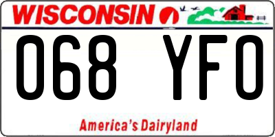 WI license plate 068YFO