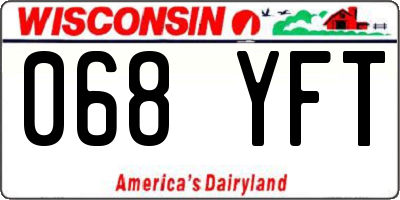 WI license plate 068YFT