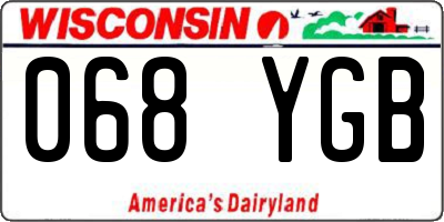 WI license plate 068YGB