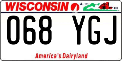 WI license plate 068YGJ