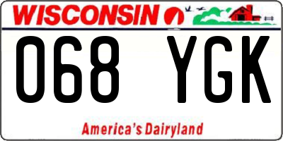WI license plate 068YGK