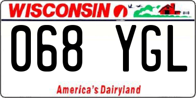 WI license plate 068YGL