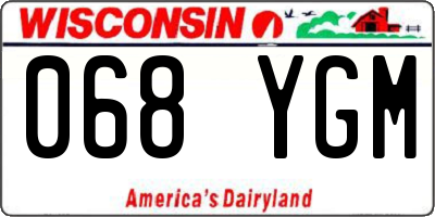 WI license plate 068YGM