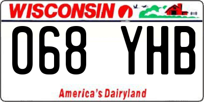 WI license plate 068YHB